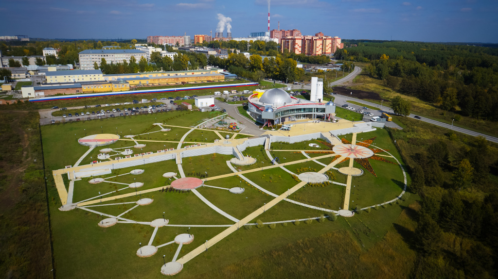 планетарий Новосибирска парк сверху
