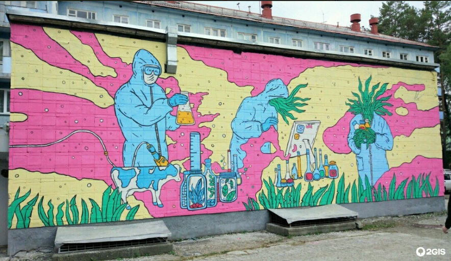 Граффити Академгородок Новосибирск